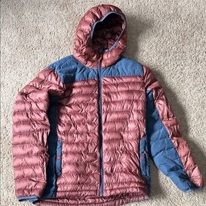 Burton Burgundy Puffer Jacket with Red Accents